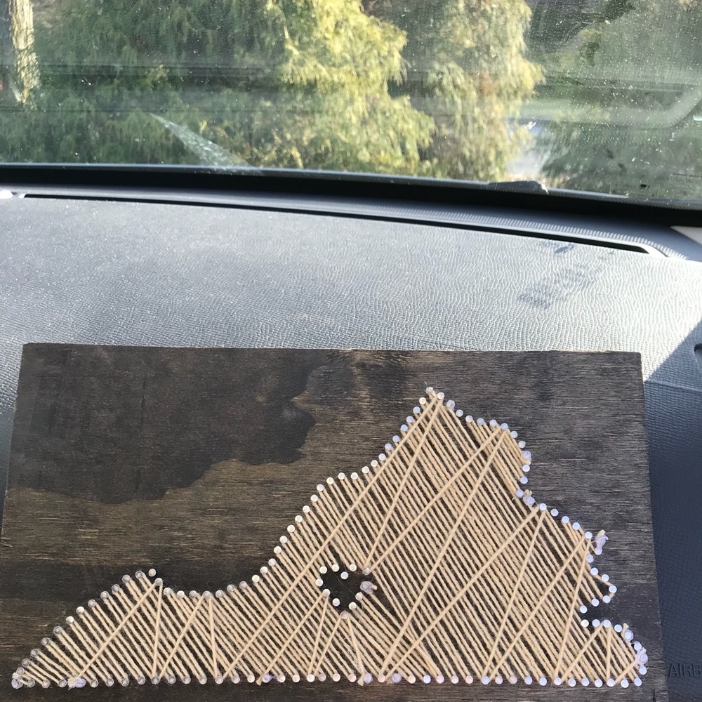 State outline nail/string board!
